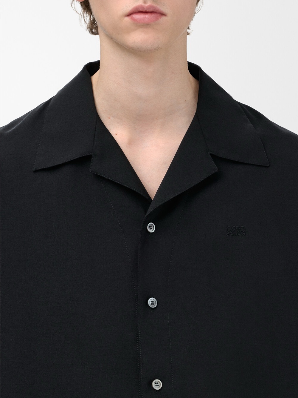 Loewe Short Sleeve Shirt In Wool Size M - Picture 5 of 5